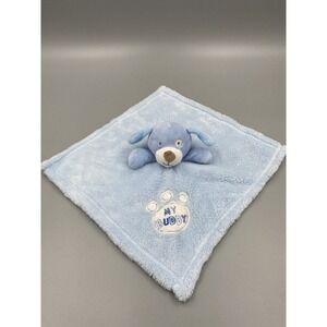 Baby Gear My Buddy Blue Puppy Dog Plush Lovey Security Blanket Paw Print